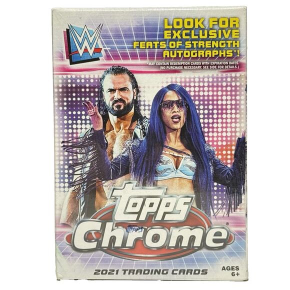2021 Topps Chrome WWE Blaster Box Factory Sealed | Trading Cards Sasha Banks - Picture 1 of 6